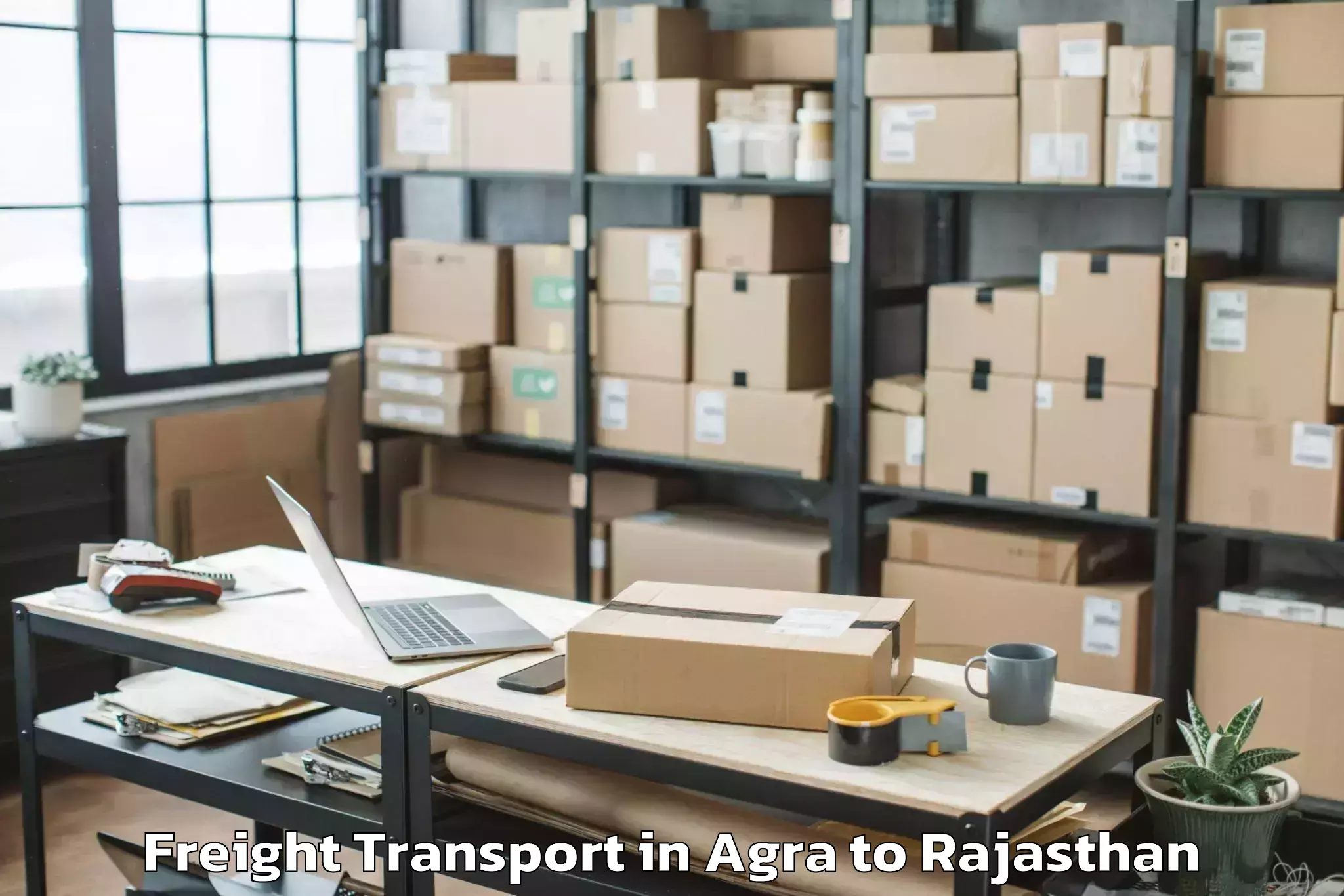 Easy Agra to Malpura Freight Transport Booking